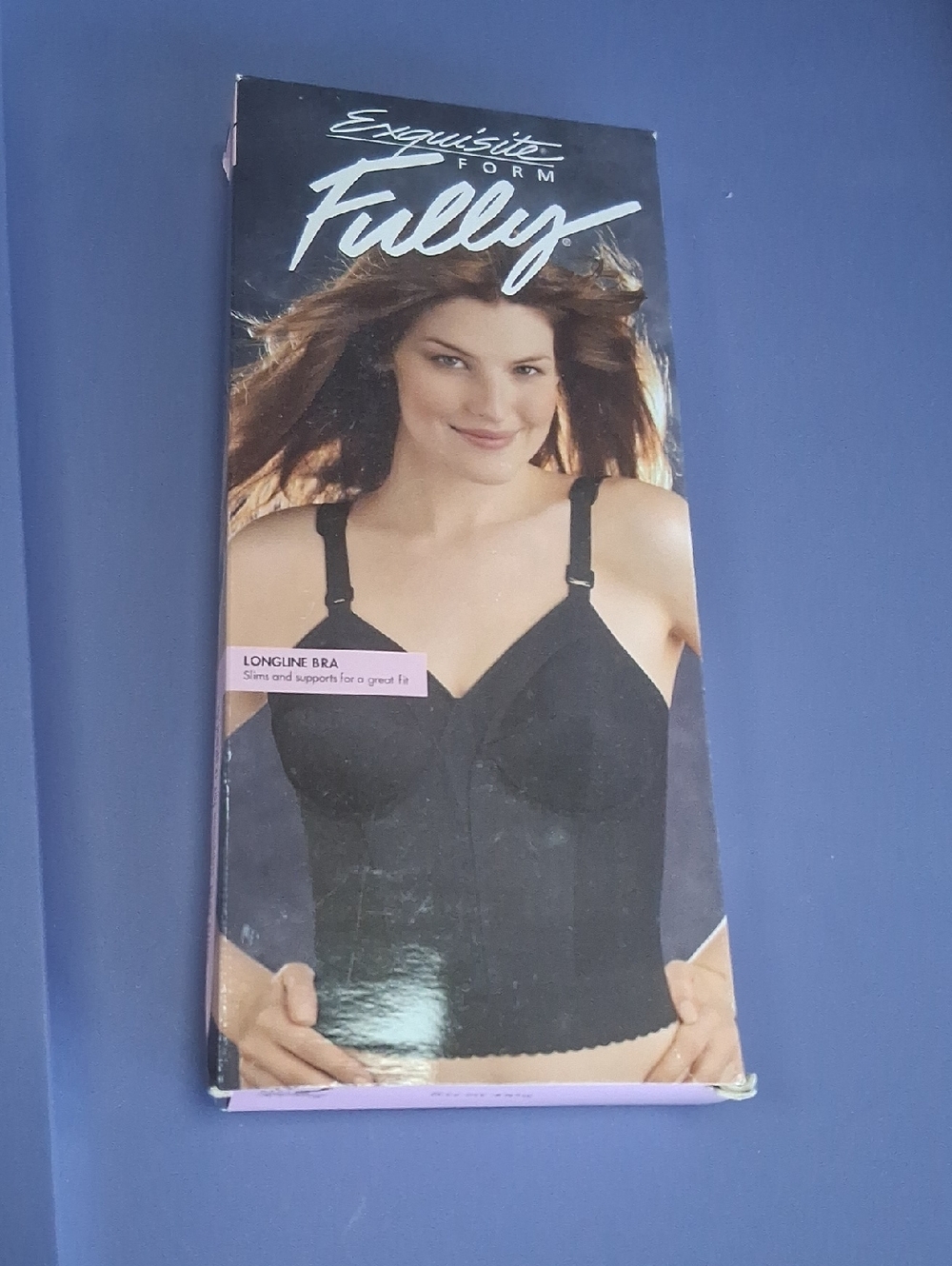 Exquisite Form Fully Longline Bra - Black. VINTAGE 42C